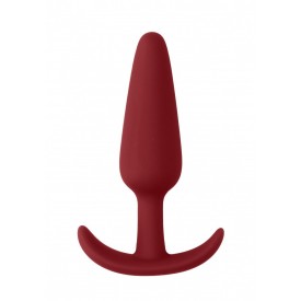 Красная анальная пробка для ношения Slim Butt Plug - 8,3 см.